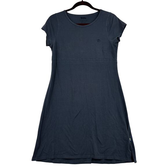 Fjallraven T Shirt Dress Size M Gray High Coast Lightweight Cap Sleeve Stretch - Picture 2 of 10